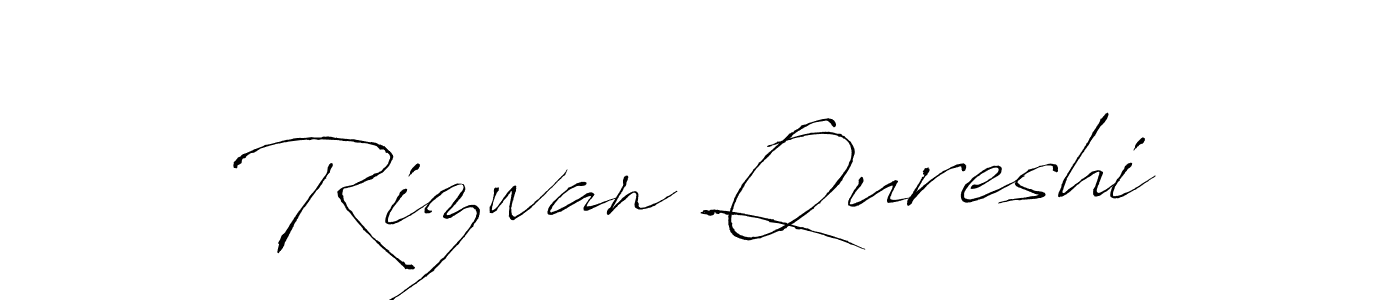 How to make Rizwan Qureshi name signature. Use Antro_Vectra style for creating short signs online. This is the latest handwritten sign. Rizwan Qureshi signature style 6 images and pictures png