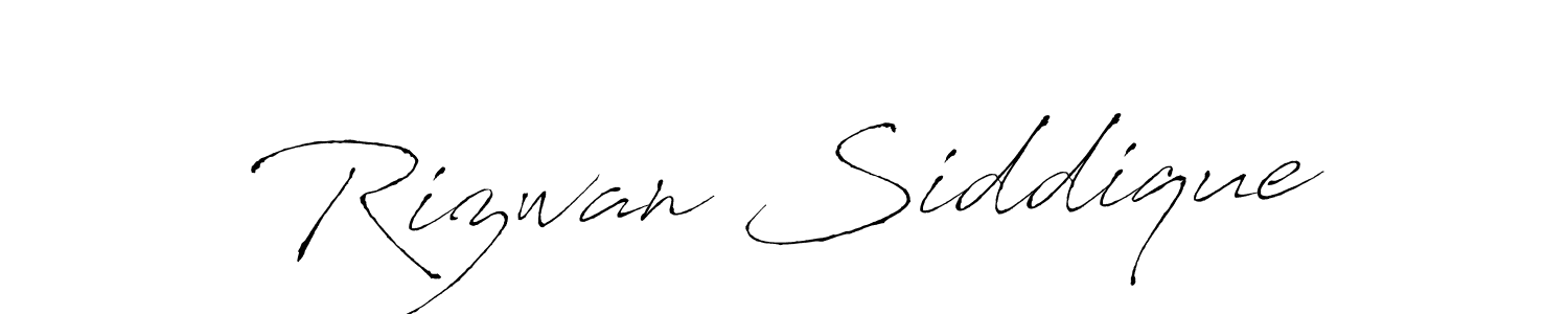 Make a beautiful signature design for name Rizwan Siddique. With this signature (Antro_Vectra) style, you can create a handwritten signature for free. Rizwan Siddique signature style 6 images and pictures png