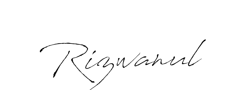 Design your own signature with our free online signature maker. With this signature software, you can create a handwritten (Antro_Vectra) signature for name Rizwanul. Rizwanul signature style 6 images and pictures png