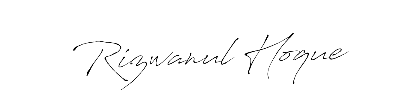 Make a beautiful signature design for name Rizwanul Hoque. With this signature (Antro_Vectra) style, you can create a handwritten signature for free. Rizwanul Hoque signature style 6 images and pictures png