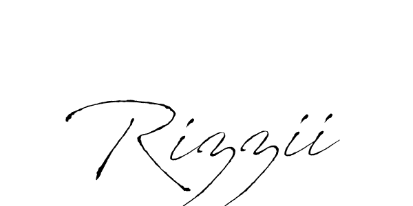 Create a beautiful signature design for name Rizzii. With this signature (Antro_Vectra) fonts, you can make a handwritten signature for free. Rizzii signature style 6 images and pictures png