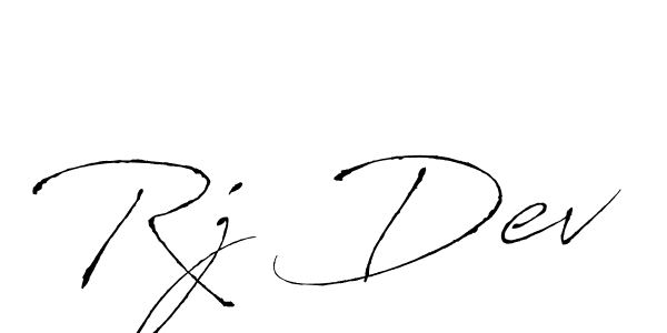 Design your own signature with our free online signature maker. With this signature software, you can create a handwritten (Antro_Vectra) signature for name Rj Dev. Rj Dev signature style 6 images and pictures png