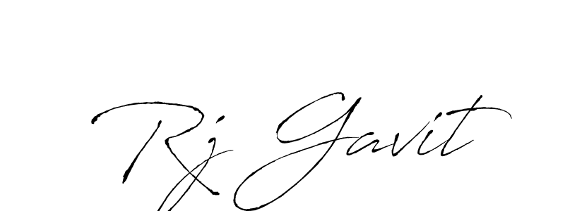 Make a beautiful signature design for name Rj Gavit. With this signature (Antro_Vectra) style, you can create a handwritten signature for free. Rj Gavit signature style 6 images and pictures png