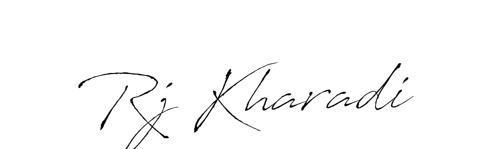 Similarly Antro_Vectra is the best handwritten signature design. Signature creator online .You can use it as an online autograph creator for name Rj Kharadi. Rj Kharadi signature style 6 images and pictures png