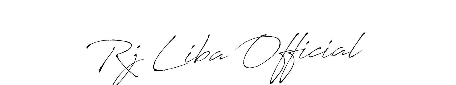 Make a beautiful signature design for name Rj Liba Official. With this signature (Antro_Vectra) style, you can create a handwritten signature for free. Rj Liba Official signature style 6 images and pictures png