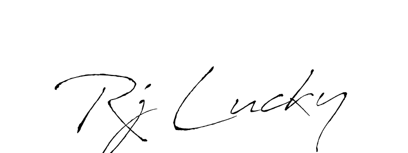Create a beautiful signature design for name Rj Lucky. With this signature (Antro_Vectra) fonts, you can make a handwritten signature for free. Rj Lucky signature style 6 images and pictures png
