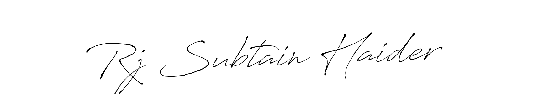 Use a signature maker to create a handwritten signature online. With this signature software, you can design (Antro_Vectra) your own signature for name Rj Subtain Haider. Rj Subtain Haider signature style 6 images and pictures png