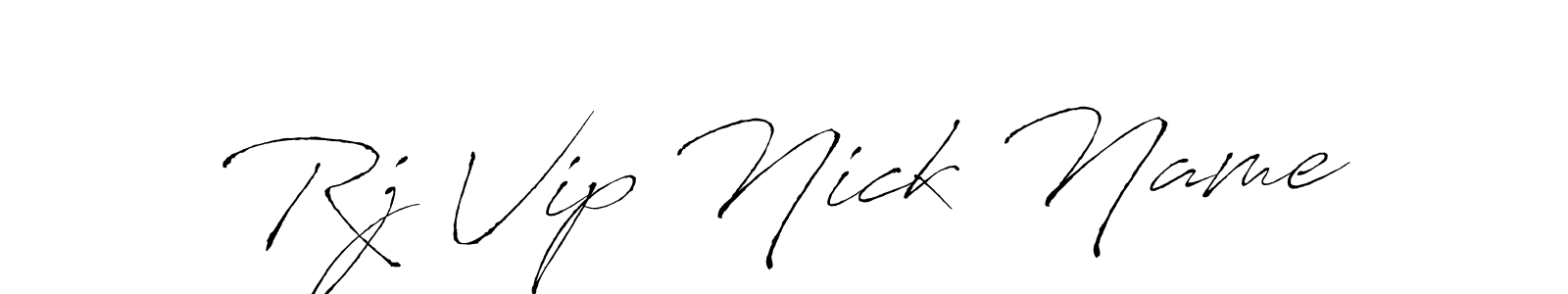 Rj Vip Nick Name stylish signature style. Best Handwritten Sign (Antro_Vectra) for my name. Handwritten Signature Collection Ideas for my name Rj Vip Nick Name. Rj Vip Nick Name signature style 6 images and pictures png
