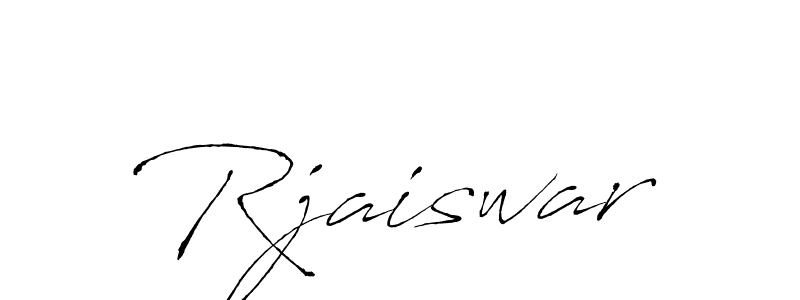 How to make Rjaiswar name signature. Use Antro_Vectra style for creating short signs online. This is the latest handwritten sign. Rjaiswar signature style 6 images and pictures png