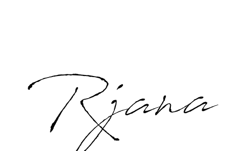 Rjana stylish signature style. Best Handwritten Sign (Antro_Vectra) for my name. Handwritten Signature Collection Ideas for my name Rjana. Rjana signature style 6 images and pictures png