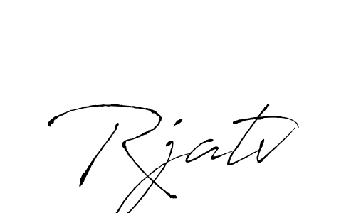 Use a signature maker to create a handwritten signature online. With this signature software, you can design (Antro_Vectra) your own signature for name Rjatv. Rjatv signature style 6 images and pictures png