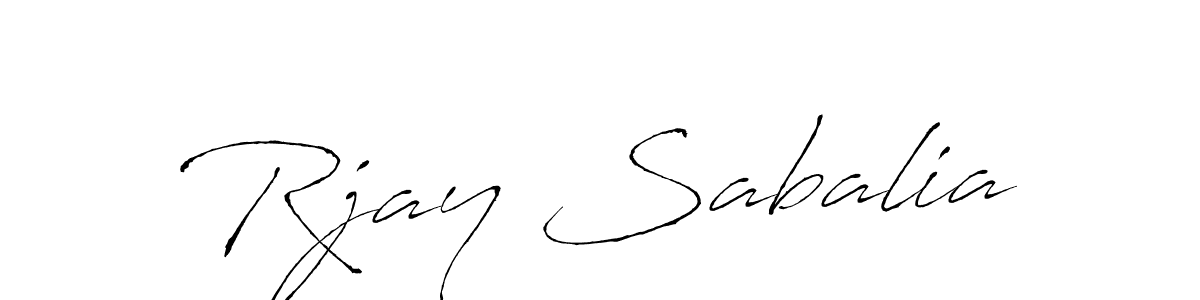 How to make Rjay Sabalia signature? Antro_Vectra is a professional autograph style. Create handwritten signature for Rjay Sabalia name. Rjay Sabalia signature style 6 images and pictures png