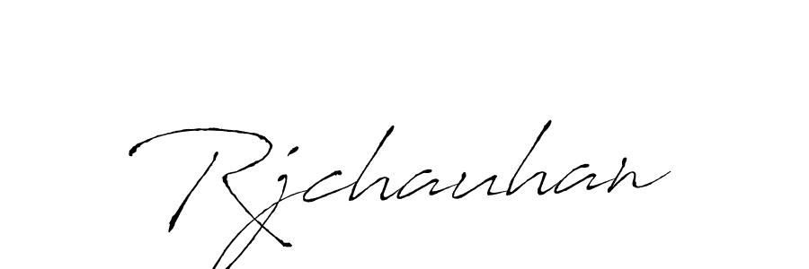 How to make Rjchauhan name signature. Use Antro_Vectra style for creating short signs online. This is the latest handwritten sign. Rjchauhan signature style 6 images and pictures png