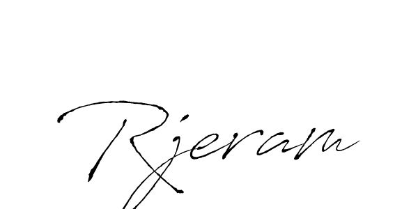 How to make Rjeram name signature. Use Antro_Vectra style for creating short signs online. This is the latest handwritten sign. Rjeram signature style 6 images and pictures png