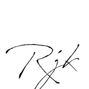 Antro_Vectra is a professional signature style that is perfect for those who want to add a touch of class to their signature. It is also a great choice for those who want to make their signature more unique. Get Rjk name to fancy signature for free. Rjk signature style 6 images and pictures png