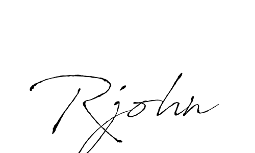 Design your own signature with our free online signature maker. With this signature software, you can create a handwritten (Antro_Vectra) signature for name Rjohn. Rjohn signature style 6 images and pictures png