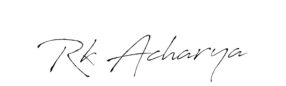 Design your own signature with our free online signature maker. With this signature software, you can create a handwritten (Antro_Vectra) signature for name Rk Acharya. Rk Acharya signature style 6 images and pictures png