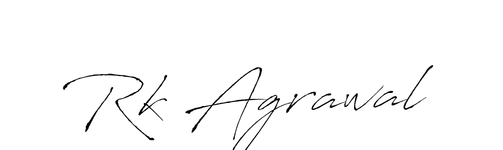 How to make Rk Agrawal name signature. Use Antro_Vectra style for creating short signs online. This is the latest handwritten sign. Rk Agrawal signature style 6 images and pictures png