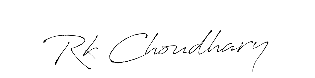 Create a beautiful signature design for name Rk Choudhary. With this signature (Antro_Vectra) fonts, you can make a handwritten signature for free. Rk Choudhary signature style 6 images and pictures png