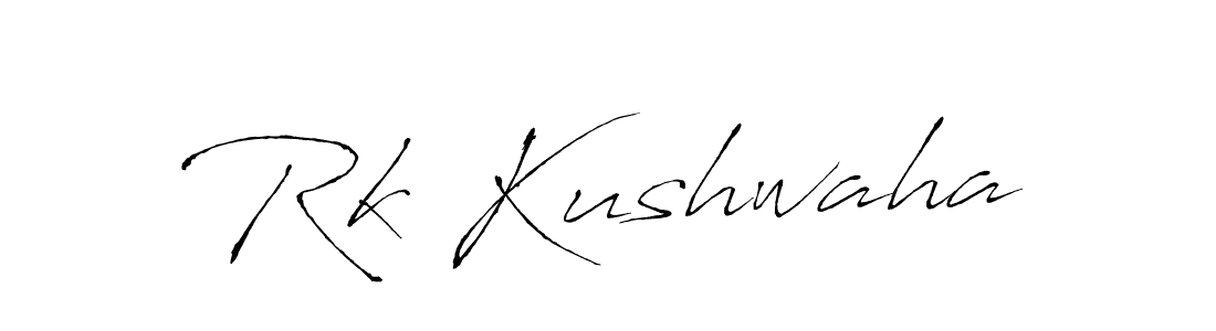 Make a beautiful signature design for name Rk Kushwaha. With this signature (Antro_Vectra) style, you can create a handwritten signature for free. Rk Kushwaha signature style 6 images and pictures png