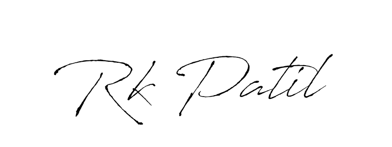 Make a beautiful signature design for name Rk Patil. With this signature (Antro_Vectra) style, you can create a handwritten signature for free. Rk Patil signature style 6 images and pictures png