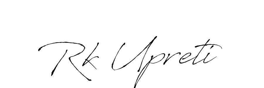 Similarly Antro_Vectra is the best handwritten signature design. Signature creator online .You can use it as an online autograph creator for name Rk Upreti. Rk Upreti signature style 6 images and pictures png