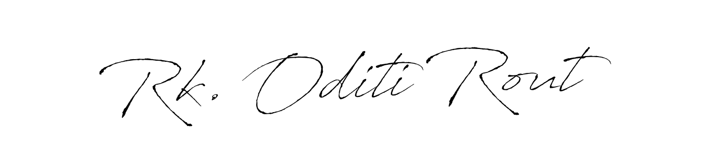 Rk. Oditi Rout stylish signature style. Best Handwritten Sign (Antro_Vectra) for my name. Handwritten Signature Collection Ideas for my name Rk. Oditi Rout. Rk. Oditi Rout signature style 6 images and pictures png