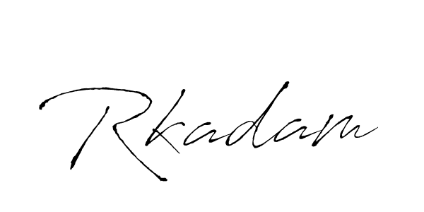 How to make Rkadam signature? Antro_Vectra is a professional autograph style. Create handwritten signature for Rkadam name. Rkadam signature style 6 images and pictures png