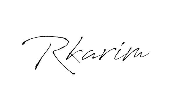 The best way (Antro_Vectra) to make a short signature is to pick only two or three words in your name. The name Rkarim include a total of six letters. For converting this name. Rkarim signature style 6 images and pictures png