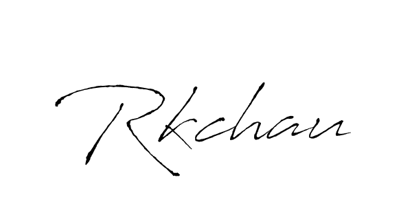 How to make Rkchau name signature. Use Antro_Vectra style for creating short signs online. This is the latest handwritten sign. Rkchau signature style 6 images and pictures png