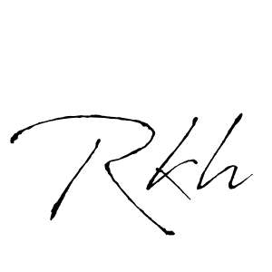 if you are searching for the best signature style for your name Rkh. so please give up your signature search. here we have designed multiple signature styles  using Antro_Vectra. Rkh signature style 6 images and pictures png