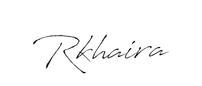 Make a beautiful signature design for name Rkhaira. With this signature (Antro_Vectra) style, you can create a handwritten signature for free. Rkhaira signature style 6 images and pictures png