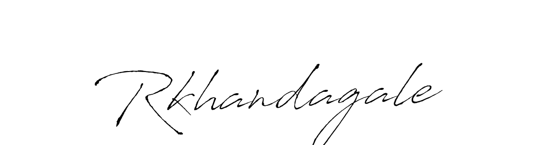 How to make Rkhandagale signature? Antro_Vectra is a professional autograph style. Create handwritten signature for Rkhandagale name. Rkhandagale signature style 6 images and pictures png