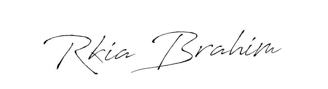 Design your own signature with our free online signature maker. With this signature software, you can create a handwritten (Antro_Vectra) signature for name Rkia Brahim. Rkia Brahim signature style 6 images and pictures png