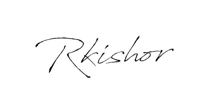 How to make Rkishor signature? Antro_Vectra is a professional autograph style. Create handwritten signature for Rkishor name. Rkishor signature style 6 images and pictures png