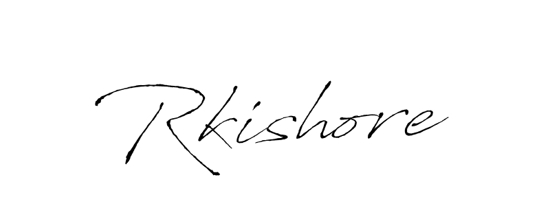 Create a beautiful signature design for name Rkishore. With this signature (Antro_Vectra) fonts, you can make a handwritten signature for free. Rkishore signature style 6 images and pictures png