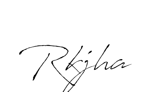 Design your own signature with our free online signature maker. With this signature software, you can create a handwritten (Antro_Vectra) signature for name Rkjha. Rkjha signature style 6 images and pictures png