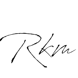 Design your own signature with our free online signature maker. With this signature software, you can create a handwritten (Antro_Vectra) signature for name Rkm. Rkm signature style 6 images and pictures png