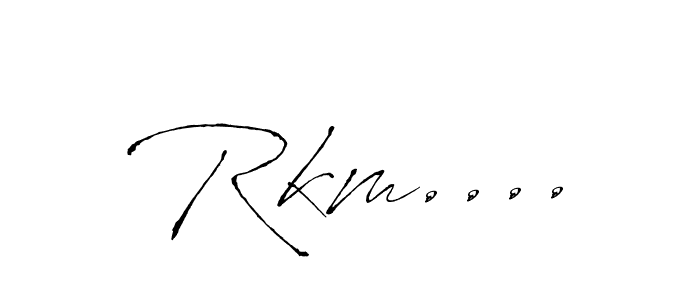 Similarly Antro_Vectra is the best handwritten signature design. Signature creator online .You can use it as an online autograph creator for name Rkm..... Rkm.... signature style 6 images and pictures png