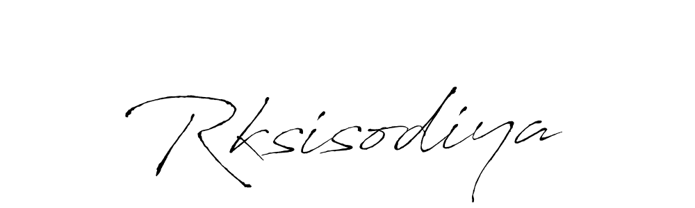 How to make Rksisodiya name signature. Use Antro_Vectra style for creating short signs online. This is the latest handwritten sign. Rksisodiya signature style 6 images and pictures png