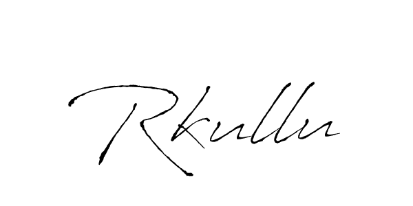 Design your own signature with our free online signature maker. With this signature software, you can create a handwritten (Antro_Vectra) signature for name Rkullu. Rkullu signature style 6 images and pictures png