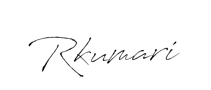 How to make Rkumari signature? Antro_Vectra is a professional autograph style. Create handwritten signature for Rkumari name. Rkumari signature style 6 images and pictures png