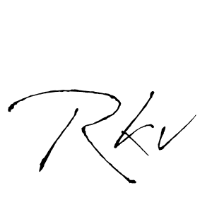 Design your own signature with our free online signature maker. With this signature software, you can create a handwritten (Antro_Vectra) signature for name Rkv. Rkv signature style 6 images and pictures png