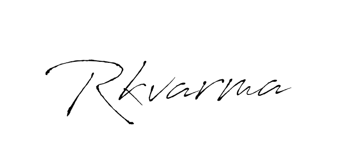 Create a beautiful signature design for name Rkvarma. With this signature (Antro_Vectra) fonts, you can make a handwritten signature for free. Rkvarma signature style 6 images and pictures png