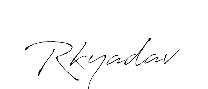 How to make Rkyadav signature? Antro_Vectra is a professional autograph style. Create handwritten signature for Rkyadav name. Rkyadav signature style 6 images and pictures png