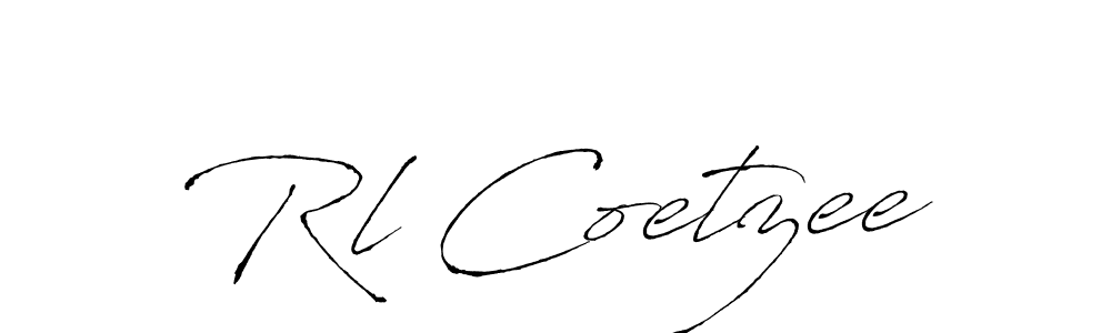 Antro_Vectra is a professional signature style that is perfect for those who want to add a touch of class to their signature. It is also a great choice for those who want to make their signature more unique. Get Rl Coetzee name to fancy signature for free. Rl Coetzee signature style 6 images and pictures png