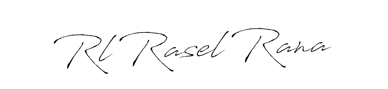 Make a beautiful signature design for name Rl Rasel Rana. With this signature (Antro_Vectra) style, you can create a handwritten signature for free. Rl Rasel Rana signature style 6 images and pictures png