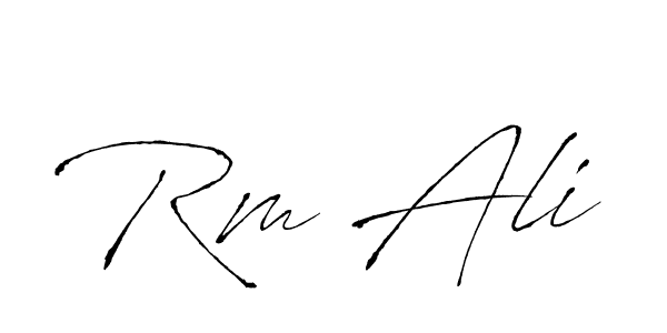 How to make Rm Ali signature? Antro_Vectra is a professional autograph style. Create handwritten signature for Rm Ali name. Rm Ali signature style 6 images and pictures png