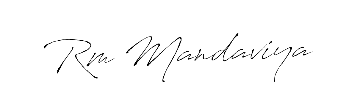 Antro_Vectra is a professional signature style that is perfect for those who want to add a touch of class to their signature. It is also a great choice for those who want to make their signature more unique. Get Rm Mandaviya name to fancy signature for free. Rm Mandaviya signature style 6 images and pictures png