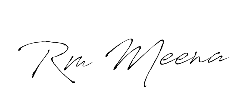 Create a beautiful signature design for name Rm Meena. With this signature (Antro_Vectra) fonts, you can make a handwritten signature for free. Rm Meena signature style 6 images and pictures png